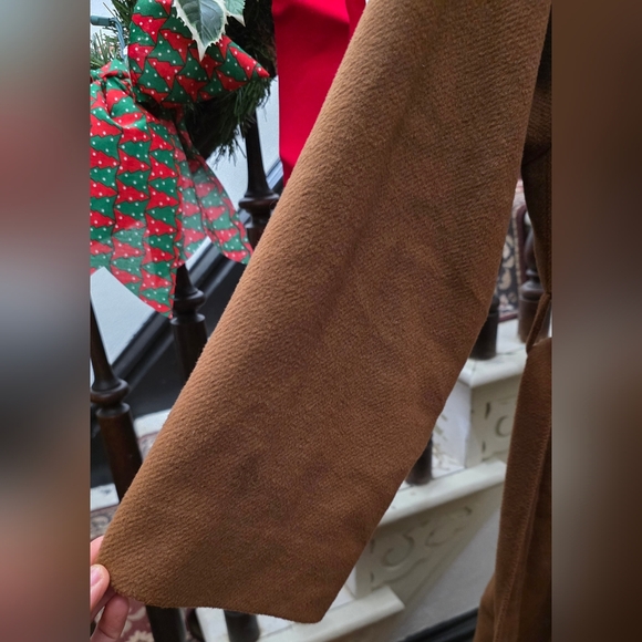 New Worthington Brown Lined Belted Lady Coat , M - Picture 7 of 9